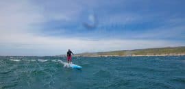 Downwind paddleboarding in open water with Jamie Mitchell