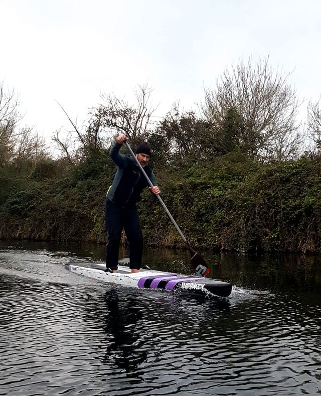 Infinity Blackfish on Chichester Canal suprace training session