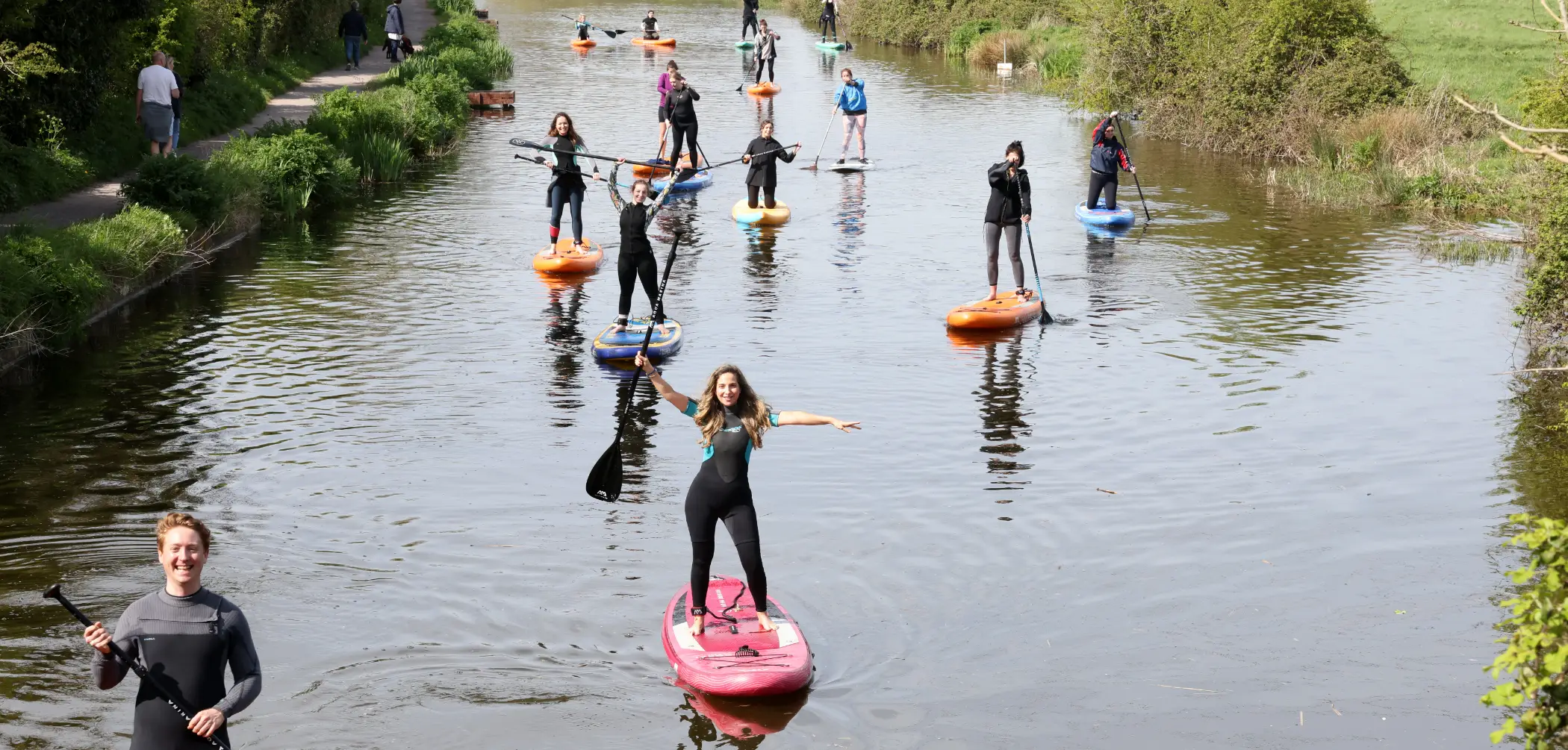 hen party paddle board lesson in chichester west sussex