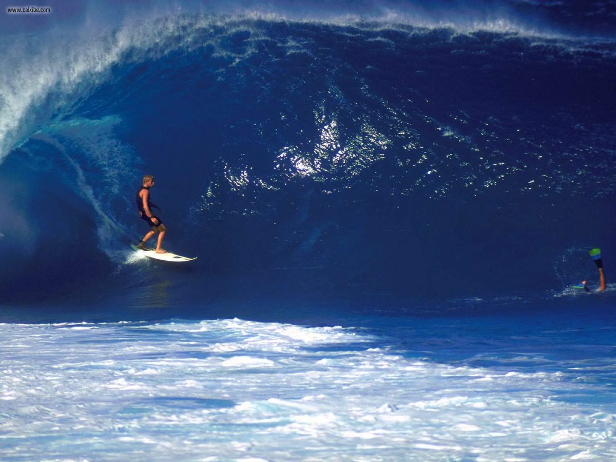 Surfing at Pipeline Hawaii